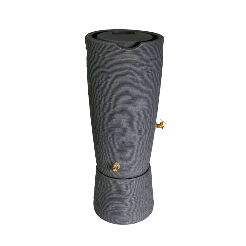 Baril de pluie 50 gallons Impressions Stone, Granite noir