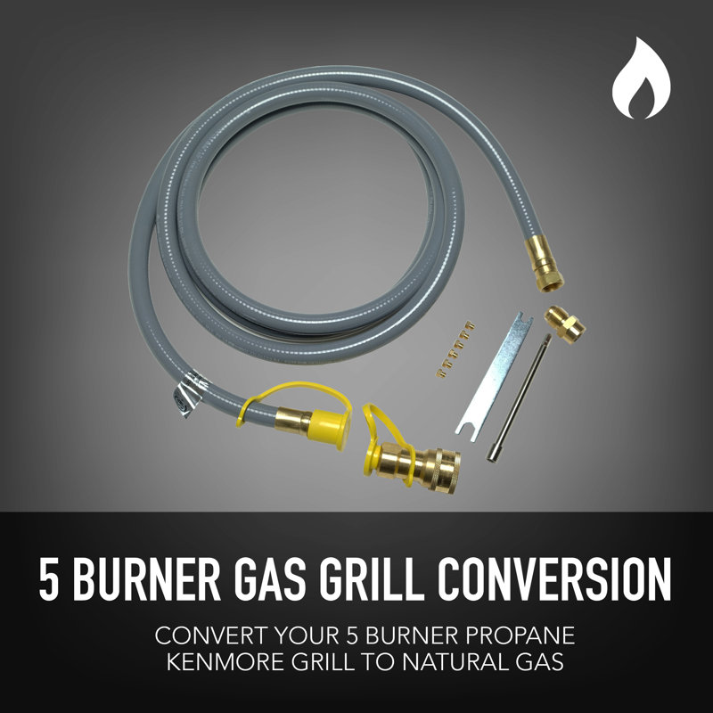 Universal Natural Gas Conversion Kit for 5-Burner Plus Side Burner Gas Grills