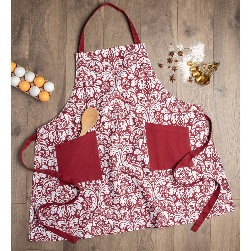 Angelia Bib Apron, Wine, Extra Large