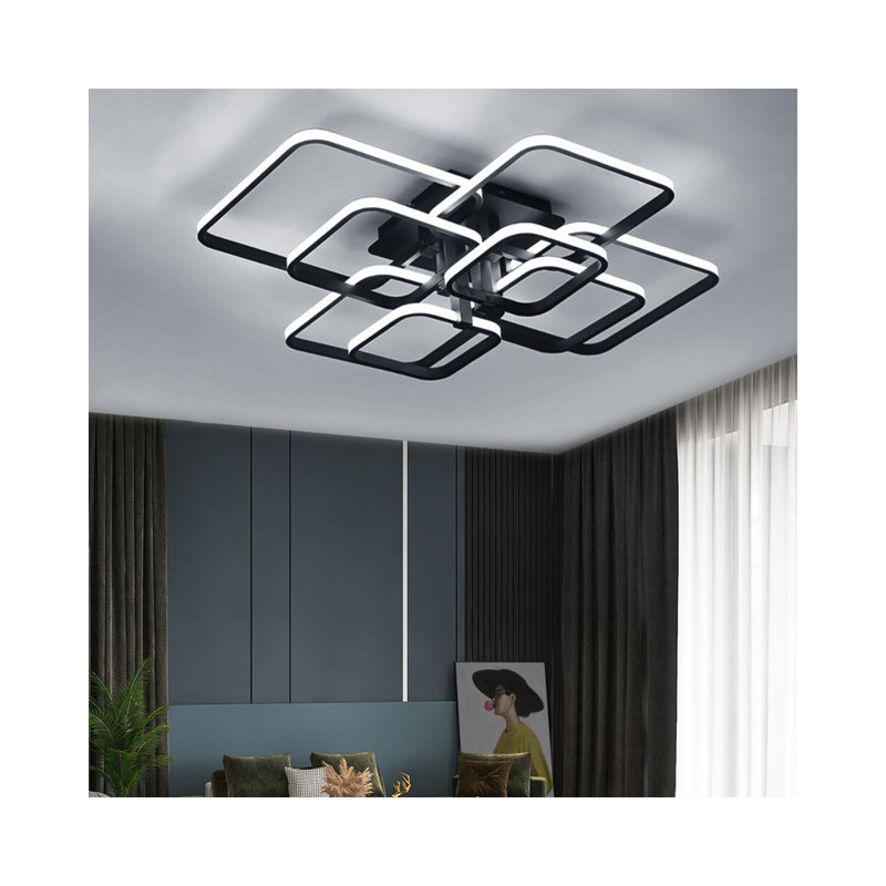Berglund LED Semi Flush Mount, Black