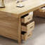 Bureaux rectangulaires en bois massif brun-279397223