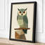Geometric Owl Scandinavian - Wrapped Canvas-849343028-849343033