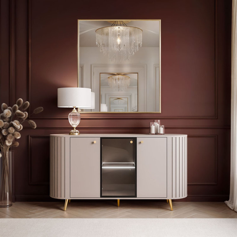 150cm Sideboard, Cashmire/Gold