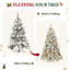  Arbre de Noël enneigé artificiel pré-éclairé avec branches en PVC, lumières, aiguilles de pin, décor des Fêtes-706235354