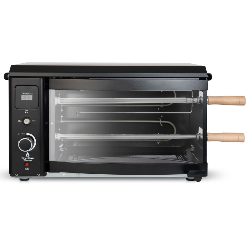 21" W x 12.4" D Indoor/Outdoor Use Single Burner Freestanding Electric Grill, Black