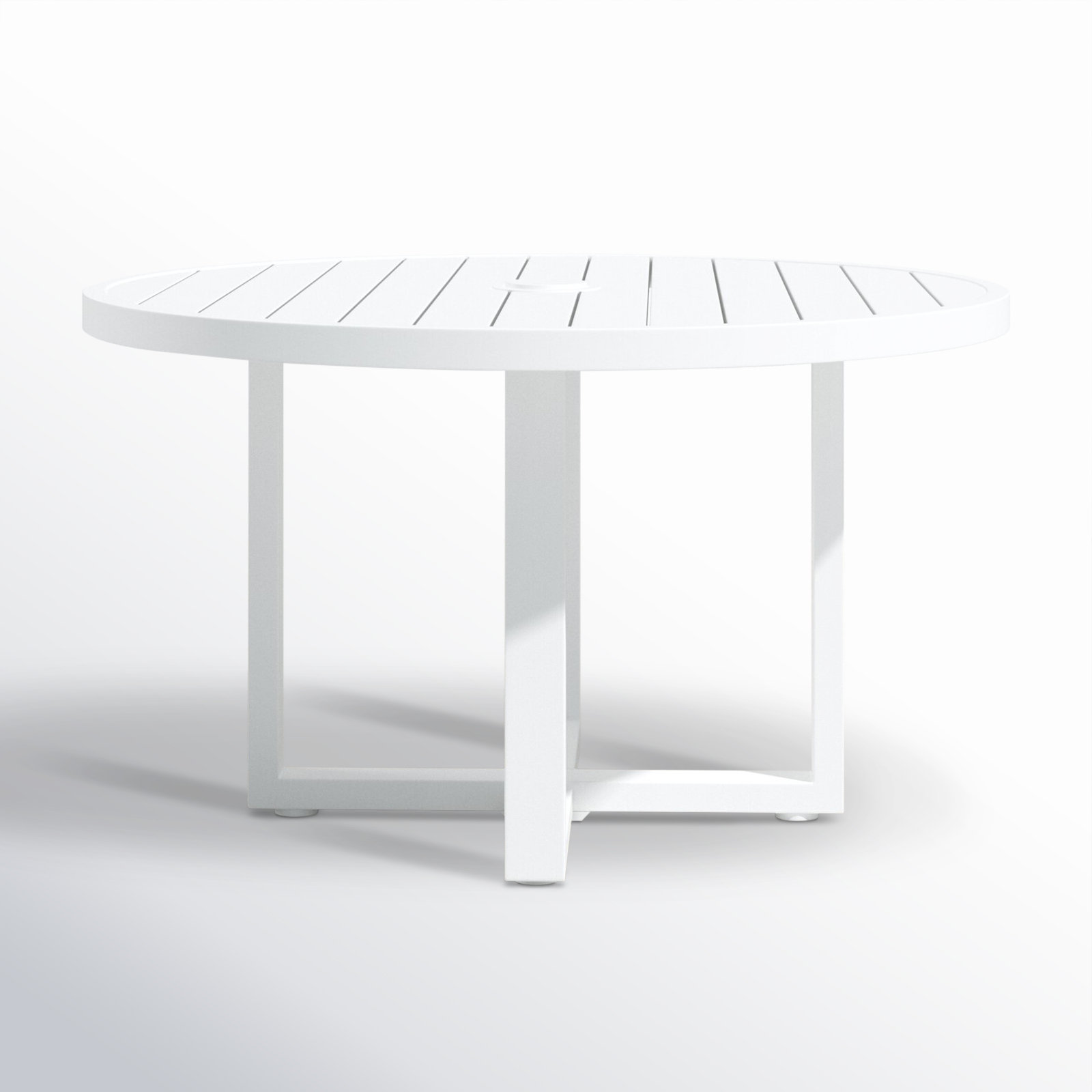 Camela Round Powder Coated Aluminum Outdoor Dining Table, 50"