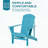 Wooden Adirondack Bench with Center Table and Umbrella Hole-171084728