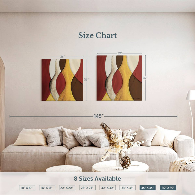 Avery Crimson Coalescence II, 39" H x 39" W