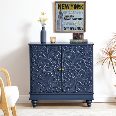 Farmhouse 31.73'' W 2 - Door Accent Cabinet Sideboard