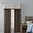 Embroidered Window Valance Blue 50X18"-1179779465