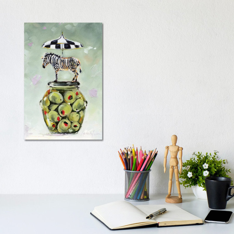 Stripes & Dots by Karen Weber - Wrapped Canvas Painting, 30.48cm H x 20.32cm W