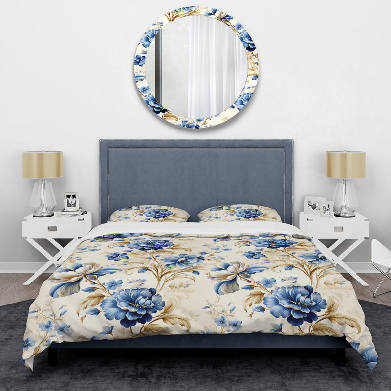 Ensemble de housse de couette Deella Halbach, Housse de couette simple + 1 taie décorative stan