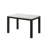 Syon Dining Table, 47 Inch White Faux Marble Top, Black Wood Legs-118708318