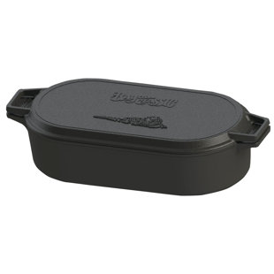 Bayou Classic Cast Iron Square Skillet, Black