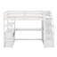 Lit mezzanine simple avec bureau et tablettes-797526394