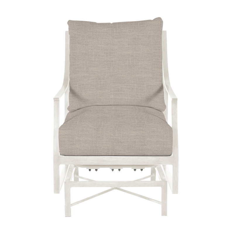 Monaco Patio Chair with Cushions, Dove Sunbrella® Linen, No Welt + Standard Fill, Slate Gray
