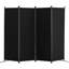 Paravent noir à 4 panneaux 8867.5inch pour bureau, bureau, autoportant, facile à assembler, paravent, cloison pliante, noir, pour plus d'intimité, assemblage
