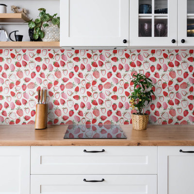 Gupton 30cm x 30cm PVC Mosaic Tile in Red
