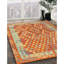 Tapis de zone rouge/orange/vert contemporaine-2043897698