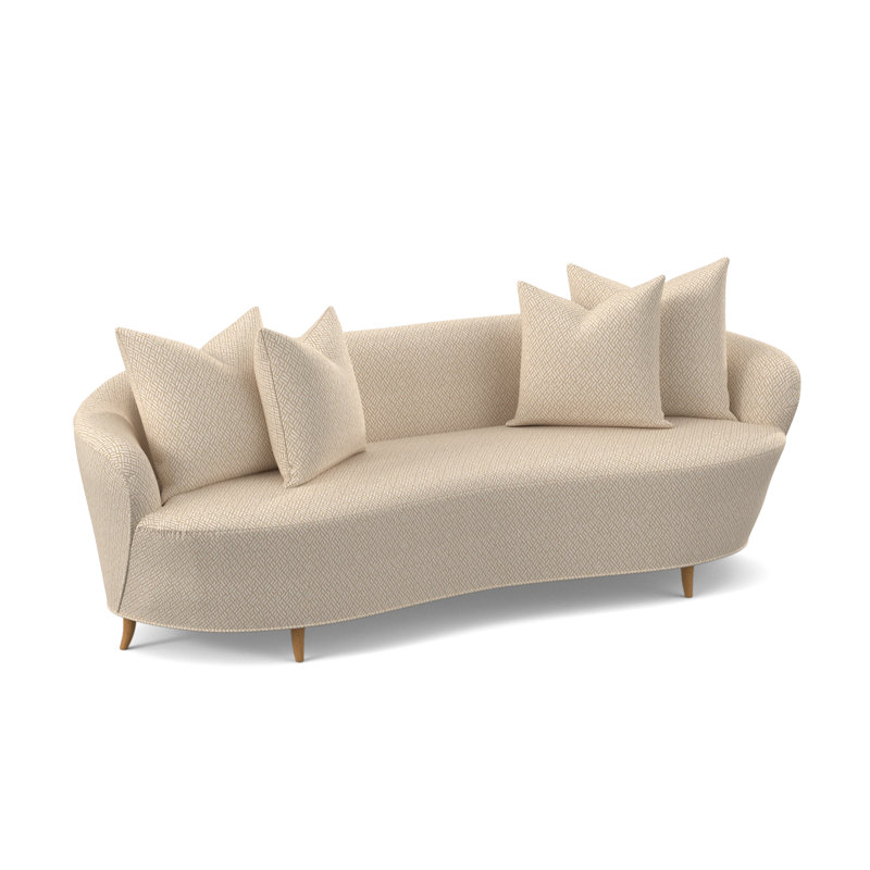 Boomerang Sofa, Amber, Filigree Ivory 100% Polyester