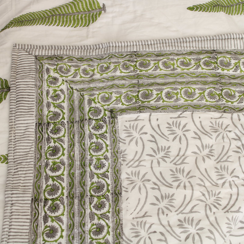 Saephan Cotton Floral Bedspread with Pillowcases