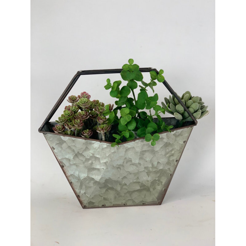 Jardinière en zinc galvanisé