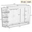 Lit escamotable escamotable, lit plateforme escamotable avec tablette, placards latéraux et tiroirs, lit-armoire pliable, lit caché multifonctionnel, lit-armoire convertible pour chambre d'amis, appartement ou bureau à domicile-677168264-677168265