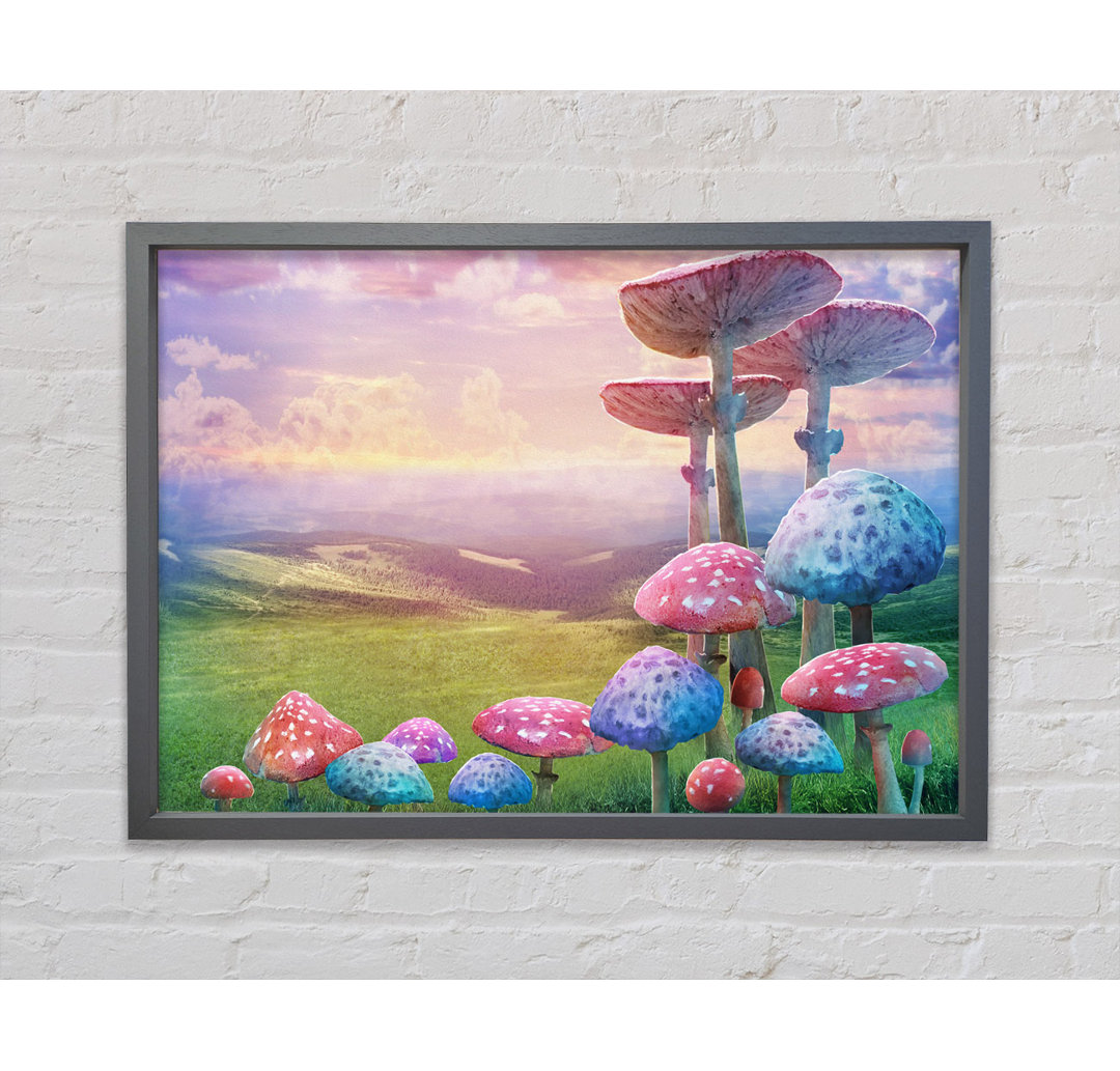 Tall Mushrooms In The Valley - Einzelne Bilderrahmen Kunstdrucke auf Leinwand