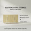 Wood Modern Fluted Buffet Cabinet Sideboard With Storage And Adjustable Shelves | Gift Idea