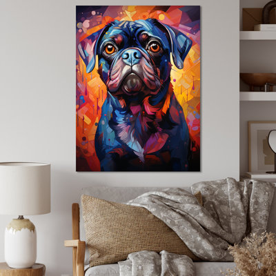Popart Pug Parade VI sur toile