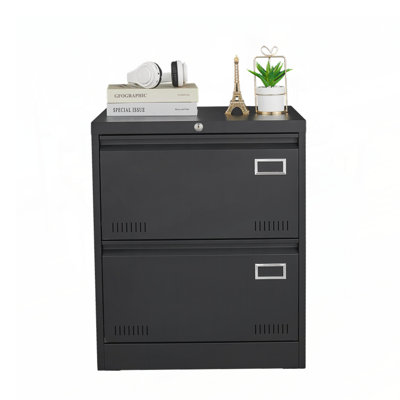 2-Drawer Metal Lateral File Cabinet with Lock, Spacious Drawers for Efficient Document Storage and Organization