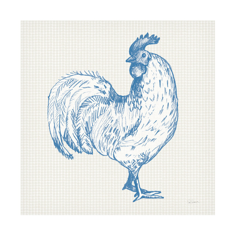 Cottage Rooster III par Sue Schlabach, H 18 po x l 18 po x P 2 po