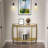 Kimblery 36.2 " W Glass Top Console Table