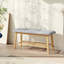 Linen Upholstered Storage Bench