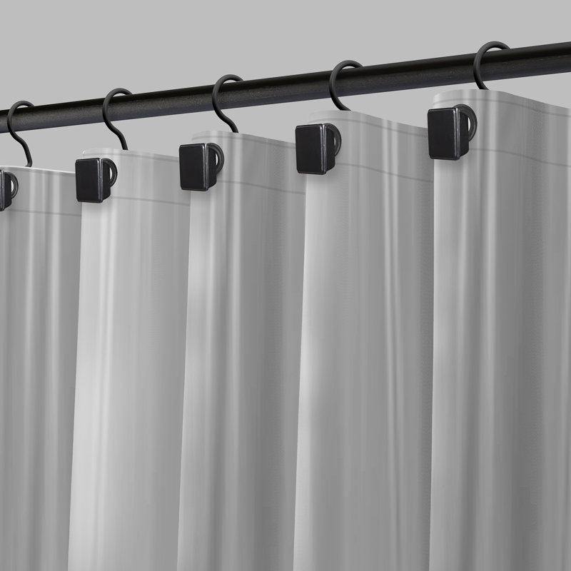 Doublure de douche en PEVA avec œillets noirs Moorefield, doux au toucher, 72 po x 72 po, transparent, Clair