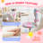 Fluffy Butterfly Desk Chair - Comfy Swivel Kids Desk Chair Adjuatable Height Child Vanity Chair Swivel Study Task Chair for Room, Kids,Pink-1722363600