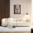 Modern White Sectional With Fabric And High Density Sponge Inner Filling Resilient Solid Wood Frame Textile
