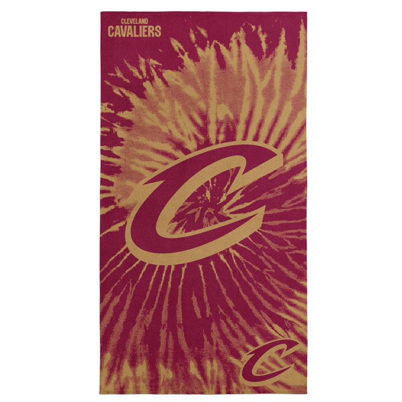 NBA Psychedelic Beach Towel, Soft Colorful Basketball Fan Pool Towel, 30 x 60 Inches, Cleveland Cavaliers