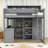 Twin Wooden Loft Bed With Desk, Wardrobe, Shelves And Ladder-1448438613