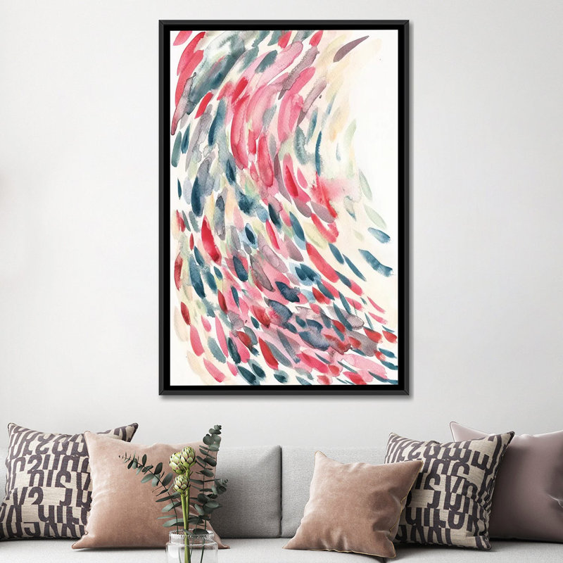«Feather Train» par Albina Bratchava, reproduction d'art graphique sur toile, H 60 po x l 40po x P 1,5 po, Pas de tapis