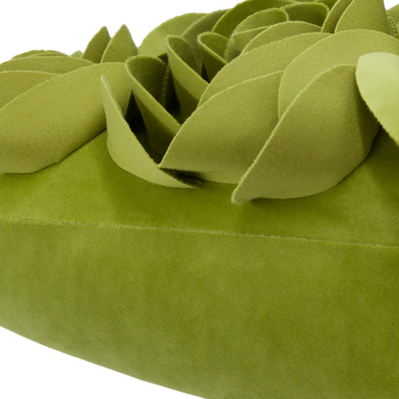  Housse de coussin en velours appliqué, Vert