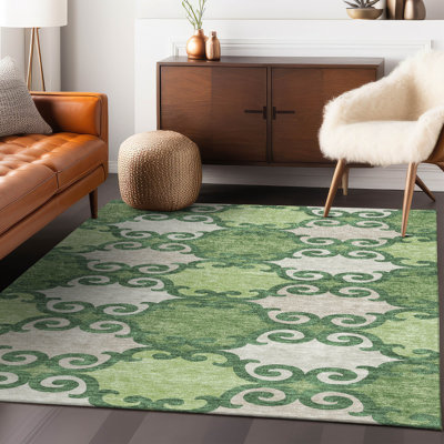 Malek Indoor/Outdoor Area Rug with Non-Slip Backing