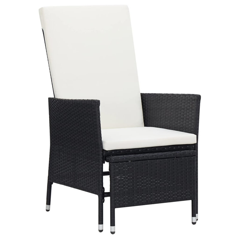 Brilynne Recliner Patio Chair with Cushions, White, Brown