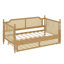 Lit de jour traditionnel en rotin avec lit gigogne, parfait pour les chambres compactes-2121215438-2121215433