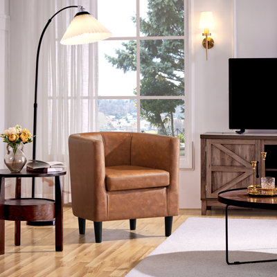 Birkan Faux Leather Armchair