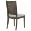 Chaise d'appoint rembourrée brun foncé (ensemble de 2)