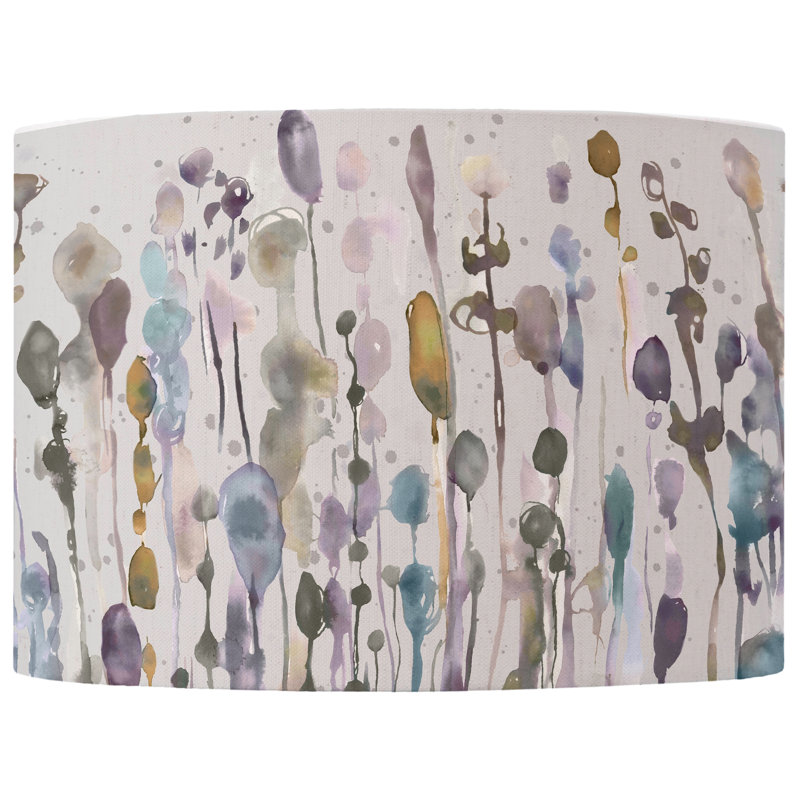 21 cm H Round Cotton Lamp Shade ( No Direct Attachment Method ), Purple