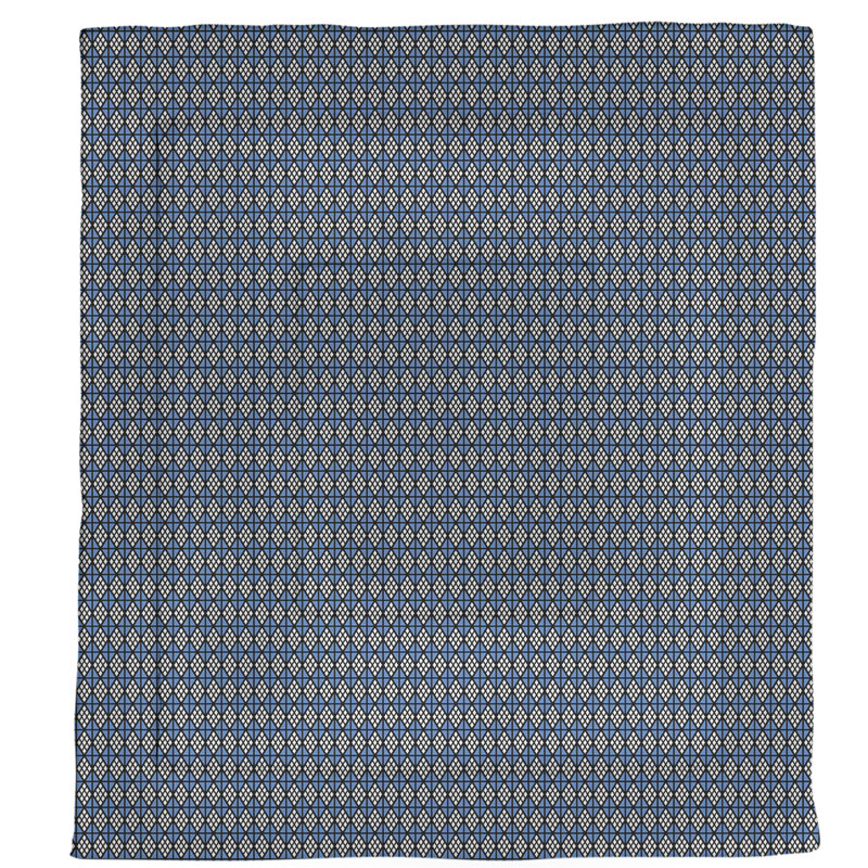 Édredon simple réversible Katelyn Elizabeth Diamonds, Édredon simple TG, Noir / Bleu