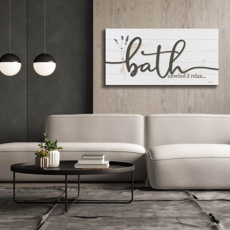  «Bath Unwind & Relax» par Susie Boyer, art mural sur toile, 60 po x 30 po, H 30 po x l 60 po
