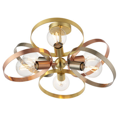 Maleah 6-Light 59cm Semi Flush Mount